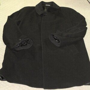 Luxury Italian Made Ragusa Men's Size XL Black Breschi Pure Cashmere Coat